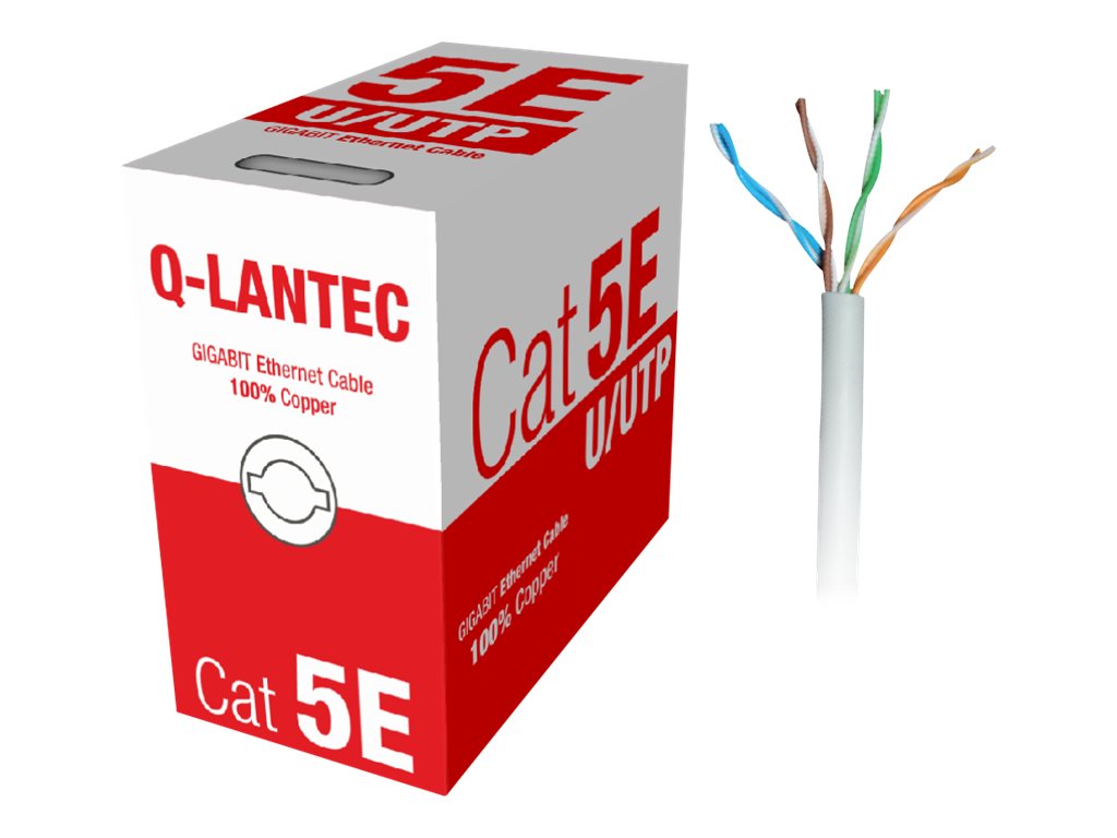 ALANTEC Q-LANTEC CAT 5e Ikke afskærmet parsnoet (UTP) 305m Bulkkabel Lysegrå