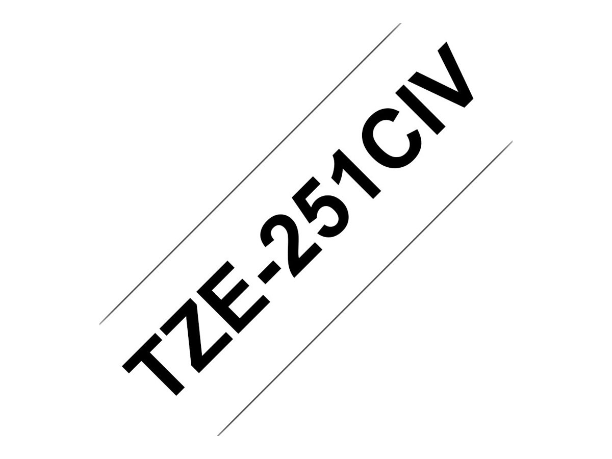 An image of Brother TZ251CIV - laminated tape - 1 cassette(s) - Roll (2.4 cm x 8 m)