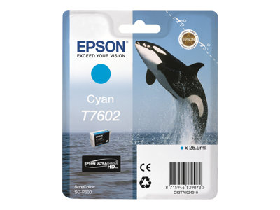 EPSON Tinte T7602 Cyan, EPSON C13T76024010  (BILD3)