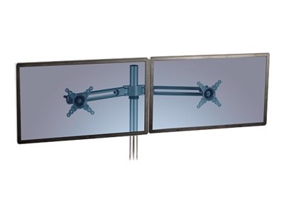 Fellowes Lotus Dual Monitor Arm Kit - Mounting kit - adjustable arm - for 2 LCD displays - metal, aluminium - silver - desk-mountable