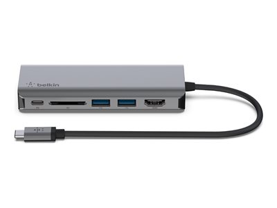 Belkin CONNECT USB-C 6-in-1 Multiport Adapter Docking station USB-C HDMI GigE image