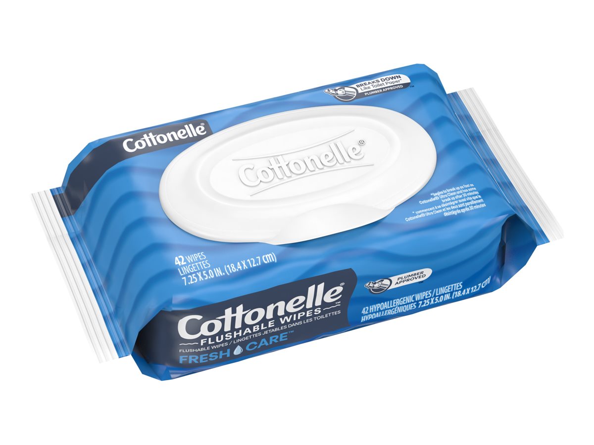 Cottonelle Fresh Care Flushable Adult Wet Wipes - 1 Pack/ 42 Wipes