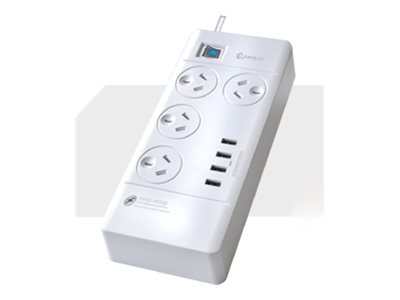 Sansai, power strip, surge protected, 2400 watt