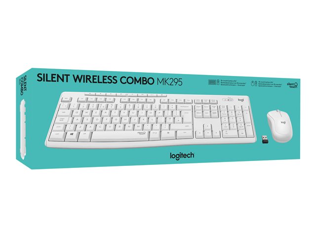 Logitech MK295 Silent - ensemble clavier et souris - Franais - blanc cass Priphrique d\'entre