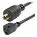 StarTech.com 1ft (30cm) Heavy Duty Power Cord, Twist-Lock NEMA L5-15P to NEMA 5-15R Black Adapter Cord, 15A 125V, 14AWG, Heavy Gauge Plug Converter Cable, AC Power Cable