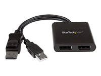 StarTech.com 2-Port Multi Monitor Adapter, DisplayPort 1.2 MST Hub, Dual 4K 30Hz or 1080p, USB Bus Powered, Video Splitter fo