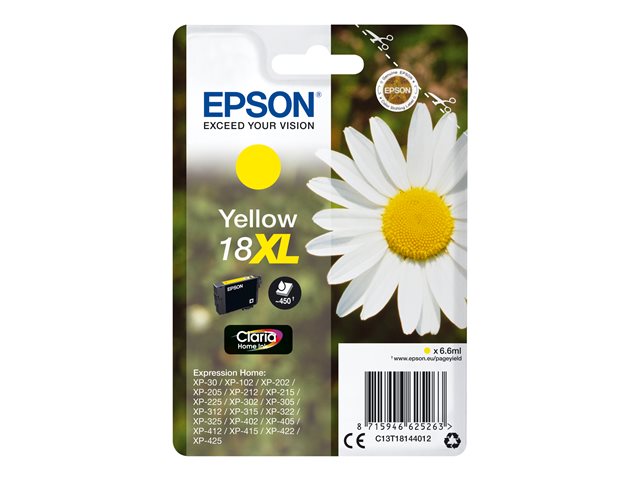 Epson 18XL - XL - jaune - originale - cartouche d\'encre