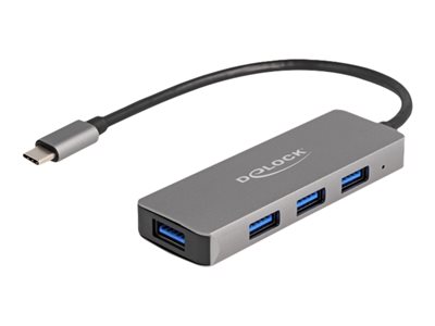 DELOCK 4 Port USB 5 Gbps Hubmit USB Type-C Anschluss