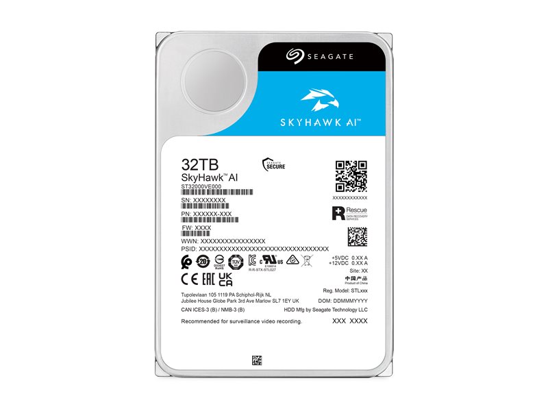 HDD Skyhawk AI 32T 512MB 7.2K 3.5 SATA6G – Seagate