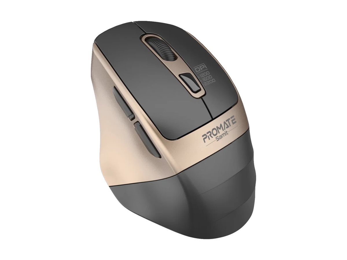 Promate Samit mouse 2200 DPI silent click USB 2.4 GHz Package view Left-angle 77800