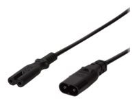 LogiLink Strøm IEC 60320 C8 Strøm IEC 60320 C7 Sort 2m Forlængerkabel til strøm