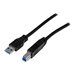 StarTech.com 2m 6 ft Certified SuperSpeed USB 3.0 A to B Cable Cord - USB 3 Cable - 1x USB 3.0 A (M), 1x USB 3.0 B (M) - 2 meter, Black (USB3CAB2M) - USB cable - USB Type B to USB Type A - 6.6 ft