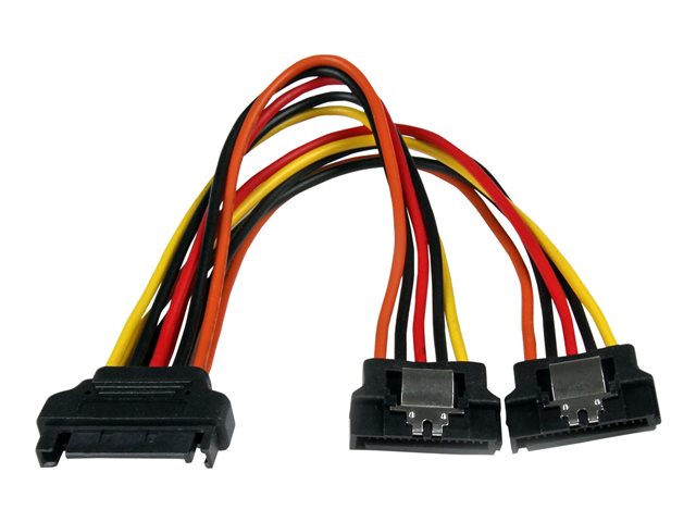 Image of StarTech.com 6in Latching SATA Power Y Splitter Cable Adapter - M/F - 6 inch Serial ATA Power Cable Splitter - SATA Power Y Cable Adapter - power splitter - SATA power to SATA power - 15.24 cm