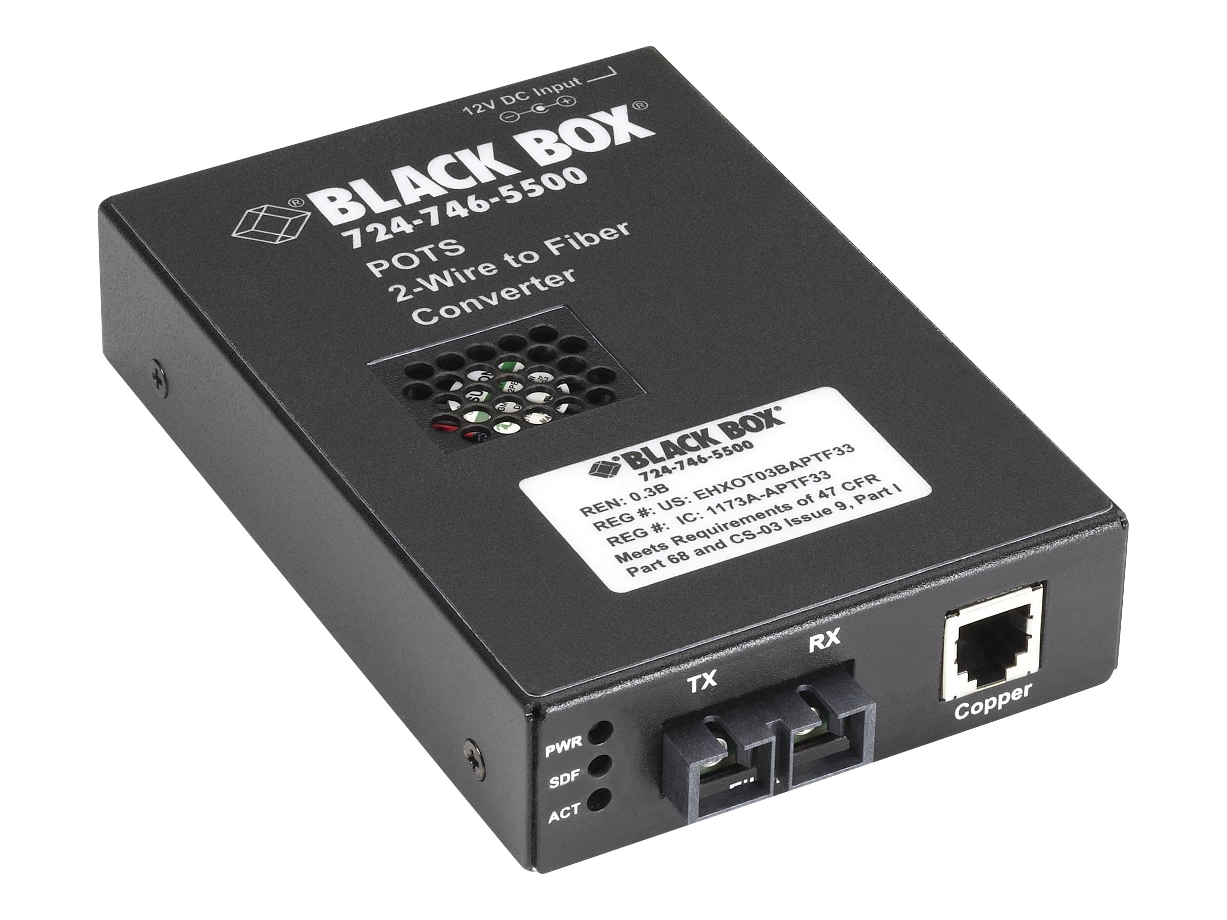 Black Box POTS 2-Wire to Fiber Converter