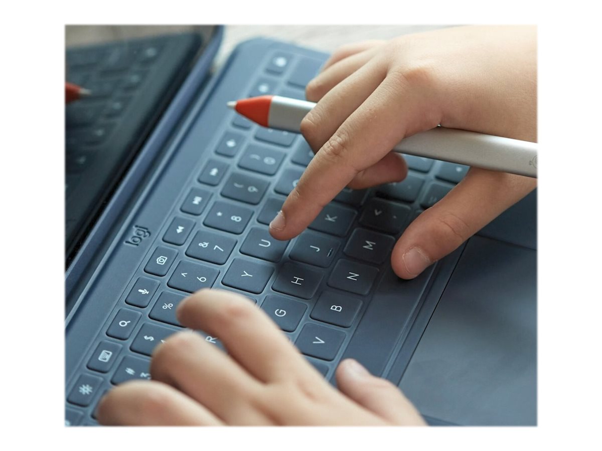 Logitech Rugged Combo 3 Touch for Education - klávesnice a pouzdro - s trackpad - QWERTZ - švýcarská - classic blue Vstupní zařízení – foto 15