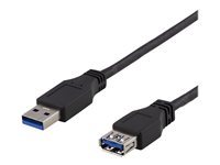DELTACO USB 3.1 Gen 1 USB forlængerkabel 3m Sort