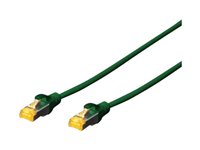 DIGITUS CAT 6a Kabel med afskærmning med folie og kobberfletning (SFTP 10m Patchkabel Grøn