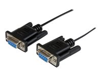 StarTech.com 1m Black DB9 RS232 Serial Null Modem Cable F/F - DB9 Female to Female - 9 pin RS232 Null Modem Cable - 1 meter, 