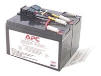 APC Replacement Battery Cartridge #48 - UPS battery - 1 x Lead Acid - for P/N: DLA750, DLA750I, SMT750, SMT750I, SMT750TW, SMT750US, SUA750, SUA750I, SUA750IX38
