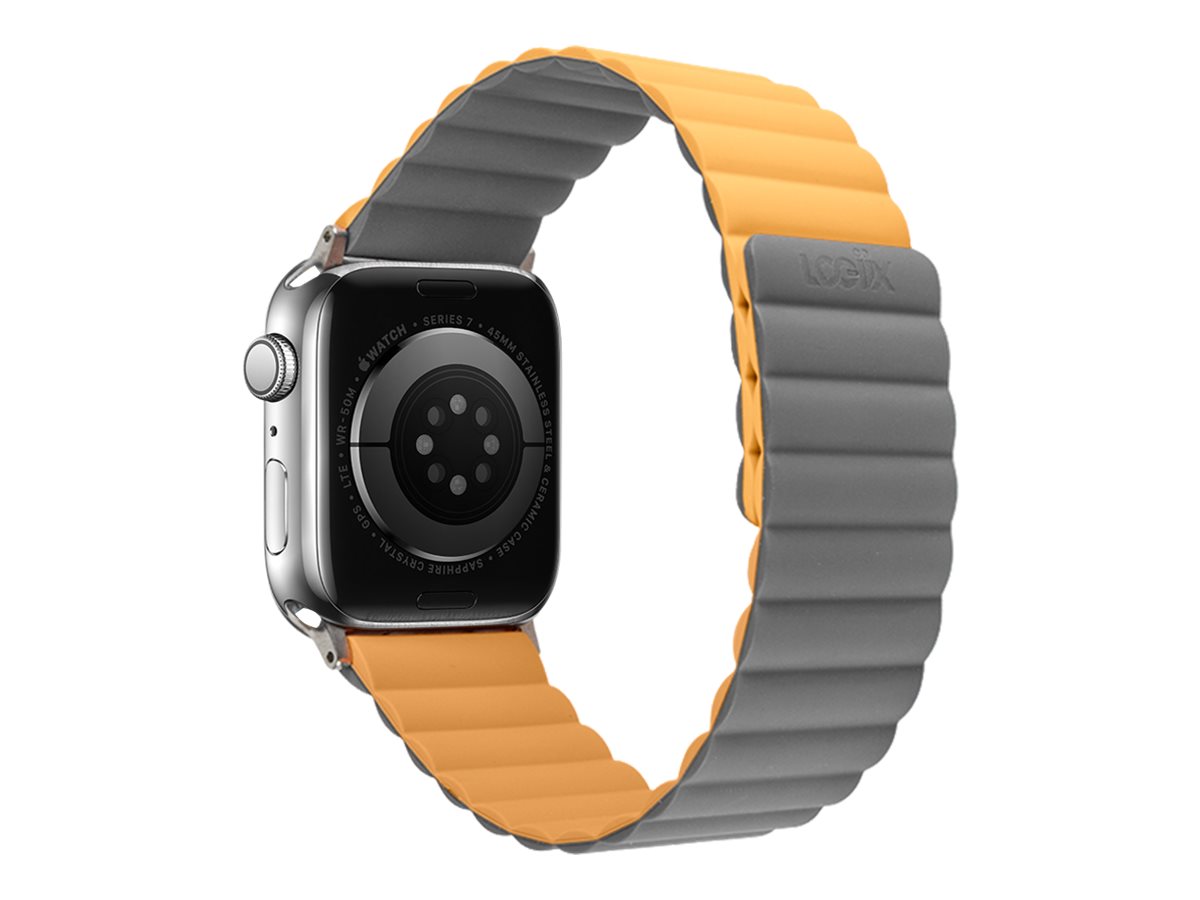 LOGiiX Vibrance Link Strap for Apple Watch - 42/44/45/49mm - Mustard Yellow/Grey