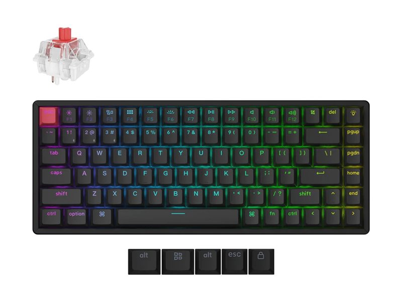 Keychron K2 Version 3 keyboard QMK mechanical 75% Input Usage / lifestyle Left-angle 72755