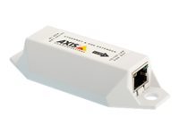 AXIS T8129 PoE Extender - Repeater - 100Mb LAN - 10Base-T, 100Base-TX - RJ-45 / RJ-45 - up to 328 ft - for AXIS D3110, M3085, M3086, M4308, M4328, M5075, Q1656, Q1715, Q1942, Q1951, Q1952, Q6100