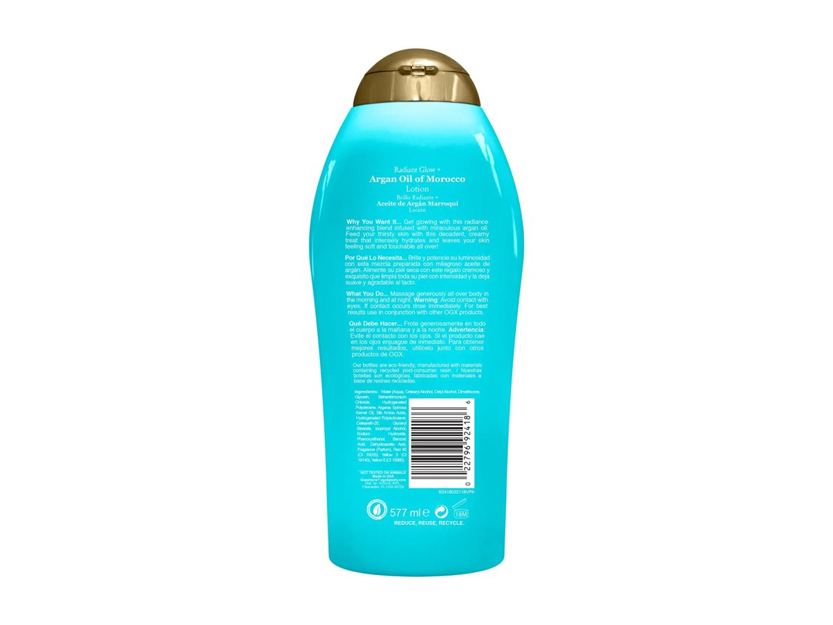 OGX Extra Hydrating Radiant Glow + Argan Oil Of Morocco Body Wash - 577ml