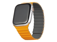 iStore - Bracelet pour montre intelligente - réversible, magnétique - orange/gris 
