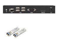 Black Box KVX Series KVM Extender over Fiber - 4K, Single-Head, HDMI, USB 2.0, Serial, Audio, Local Video KVM / audio / seriel / USB forlænger
