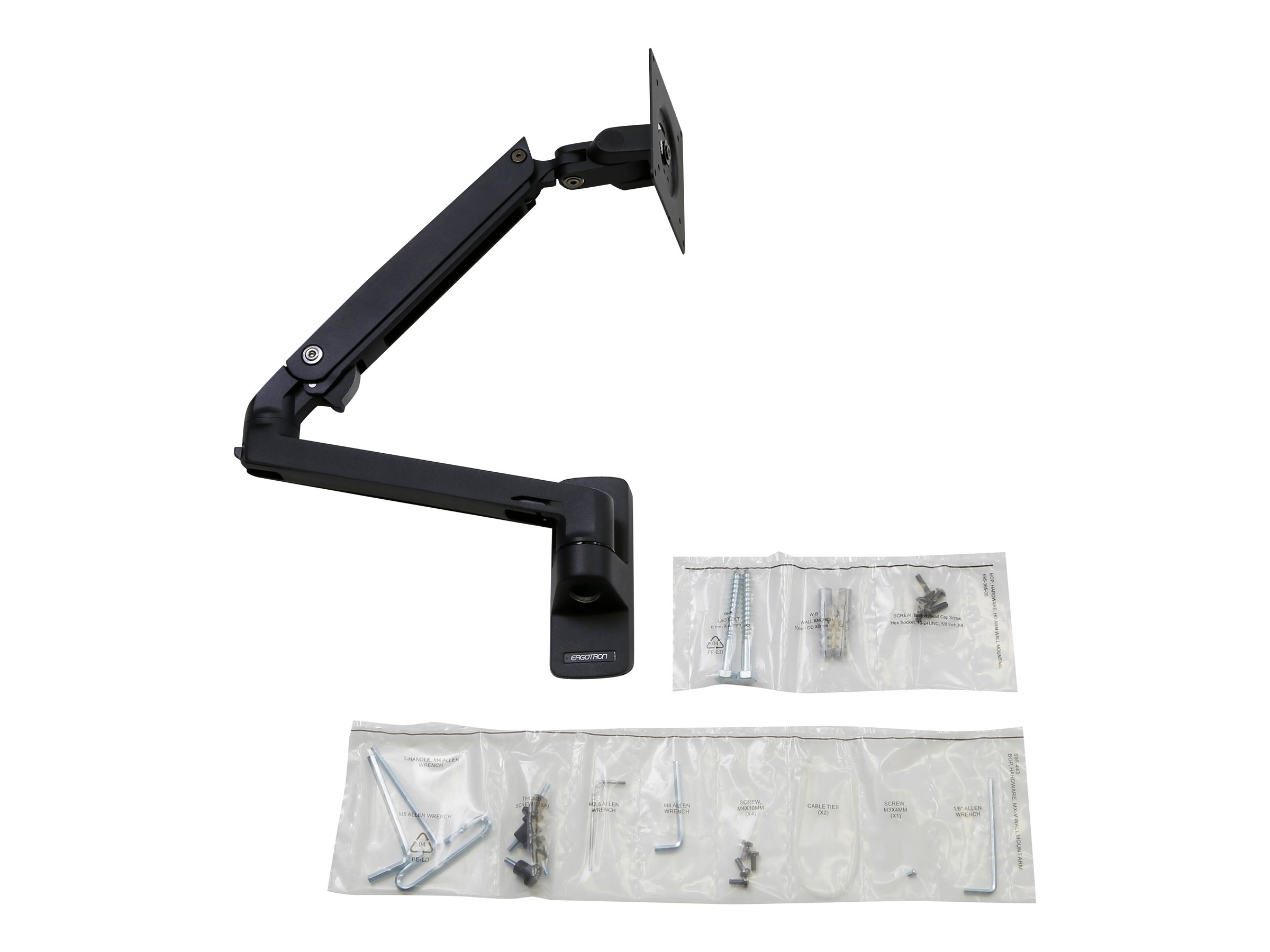 Ergotron MXV mounting kit for LCD display Product shot with extra item(s) Left side 0