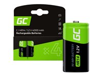 Green Cell C-type Batterier til generelt brug (genopladelige) 4000mAh