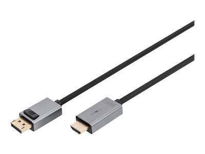 DIGITUS DisplayPort Adapterkabel, DP - HDMI Typ A 1m - DB-340202-010-S