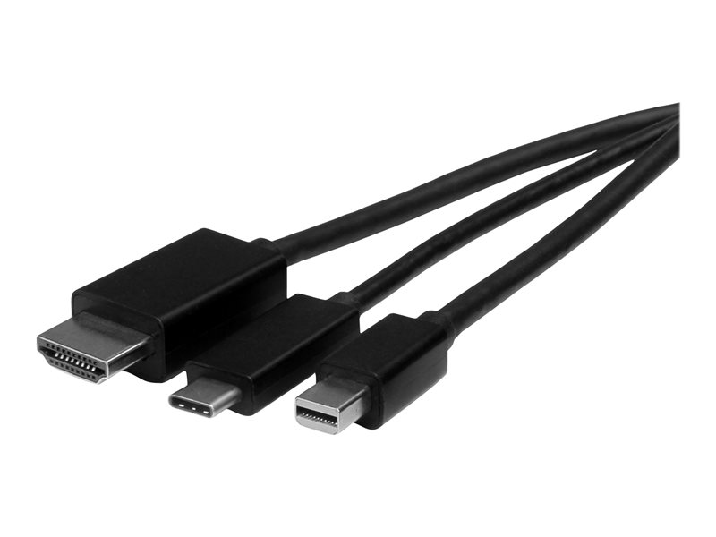 StarTech.com Câble adaptateur USB-C, Mini DP et HDMI vers HDMI 4K