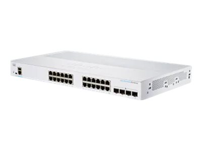 Cisco Business 350 Series 350-24T-4G switch 24 ports Managed Product shot Right-angle 79250
