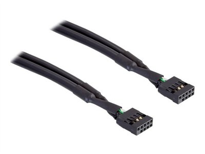 DELOCK USB Kabel Pinheader 10Pin -> 10Pin Bu/Bu 0.50m - 82437