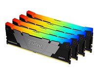 Kingston FURY Renegade RGB - DDR4 - kit - 128 GB: 4 x 32 GB - DIMM 288-pin / PC4-28800 - unbuffered