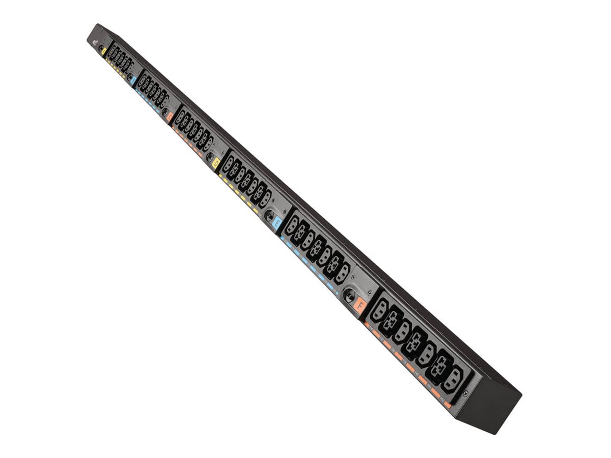 Eaton G4 Universal-Input Basic PDU G4, 208V and 415/240V, 42 Outlets, Input Cable Sold Separately, End-Entry Input, 72-Inch 0U Vertical