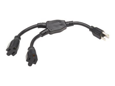 Eaton Tripp Lite Series Extension Cord Y Splitter, NEMA 5-15P to 2x NEMA 5-15R