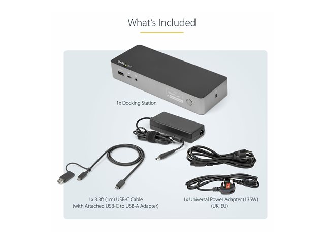 StarTech.com Base USB-C/A  deux crans - PD 60 W