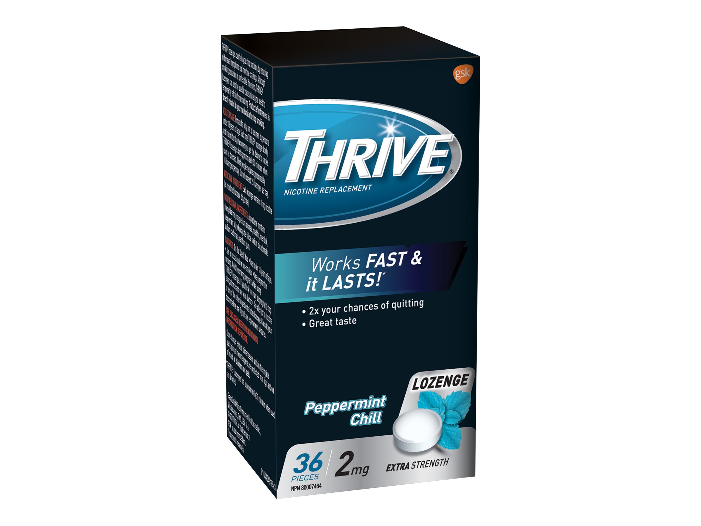 Thrive Nicotine Replacement Lozenge - 2mg - Peppermint Chill - 36s