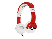 OTL Pokemon Pokéball Kablet Hovedtelefoner Rød Hvid