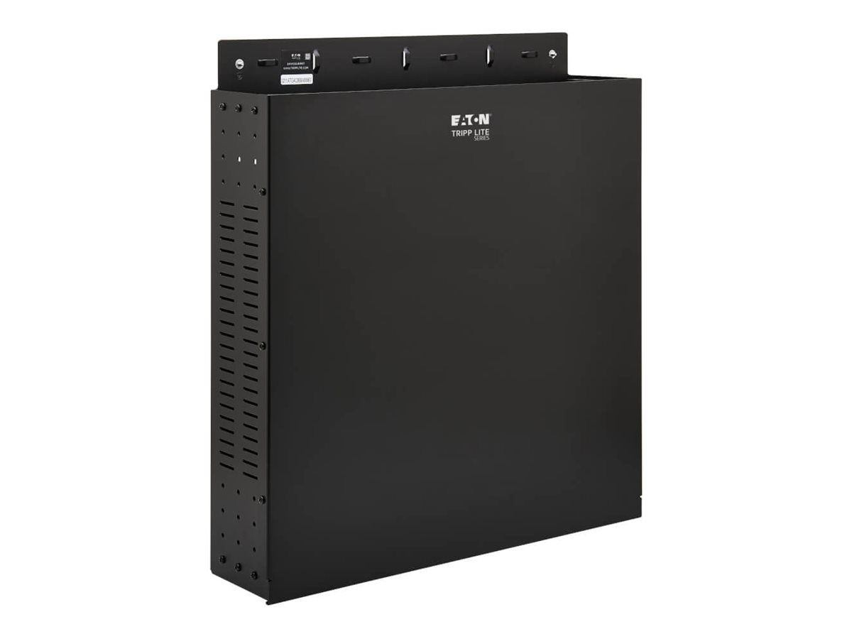 Eaton Tripp Lite Series SmartRack 2U Low-Profile Vertical-Mount Vented Wall-Mount Mini Rack Enclosure, Black
