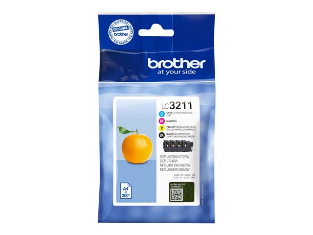 LC3219XLVAL - Brother LC3219XL Value Pack - 4-pack - XL - black, yellow,  cyan, magenta - original - ink cartridge - Currys Business