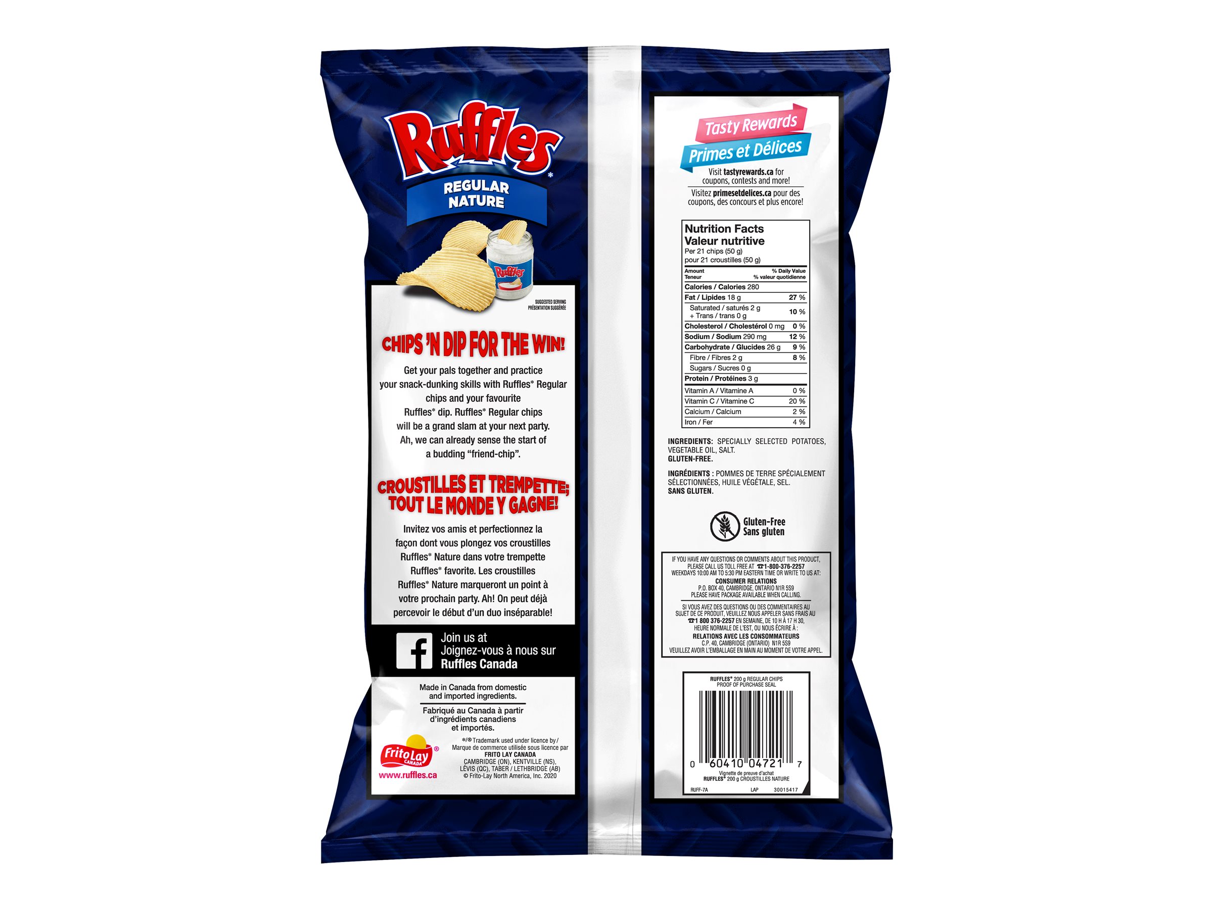 Ruffles All Dressed Chips – 12 X 200g Bags, Canadian Snack, Long Expiry