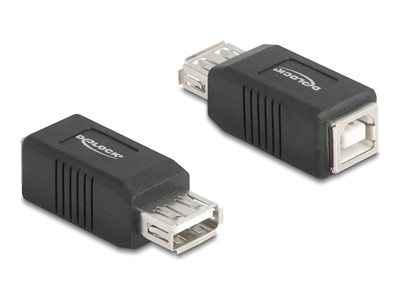 Delock USB 2.0 Adapter [1x USB 2.0 Stecker A - 1x USB 2.0 Buchse B] 67203