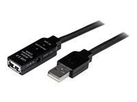 StarTech.com USB 2.0 USB forlængerkabel 20m Sort
