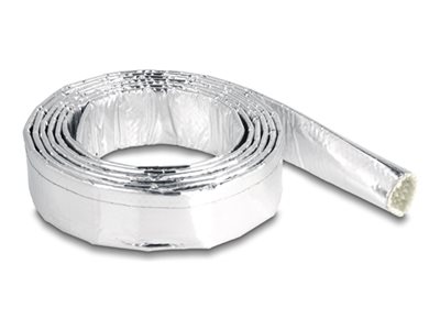 DELOCK Kabelschlauch aus Glasfasergeflecht und Alu 2m x 16mm Kabel