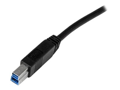 StarTech.com 2m 6 ft Certified SuperSpeed USB 3.0 A to B Cable Cord - USB 3 Cable - 1x USB 3.0 A (M), 1x USB 3.0 B (M) - 2 meter, Black (USB3CAB2M)