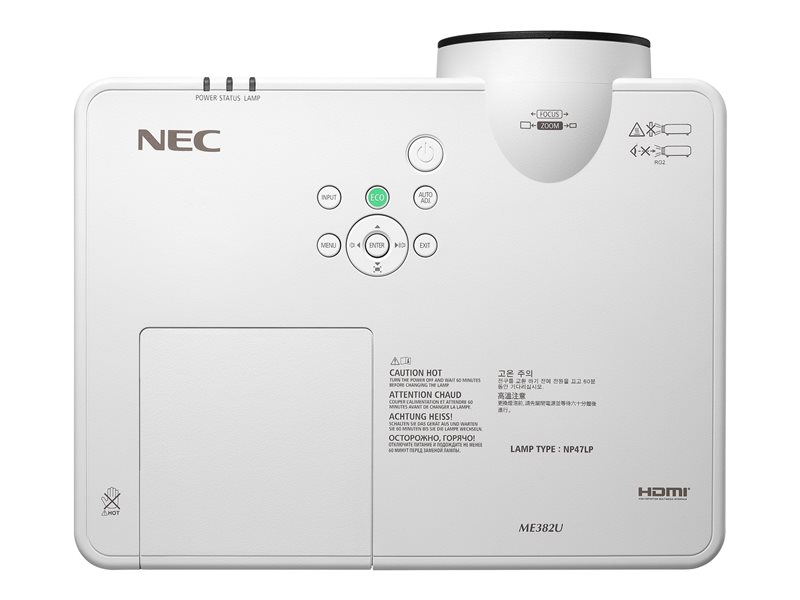 NEC ME403U - ME Series - 3-LCD-Projektor - 4000 ANSI-Lumen - WUXGA (1920 x 1200) - 16:10 - LAN - weiß - Business