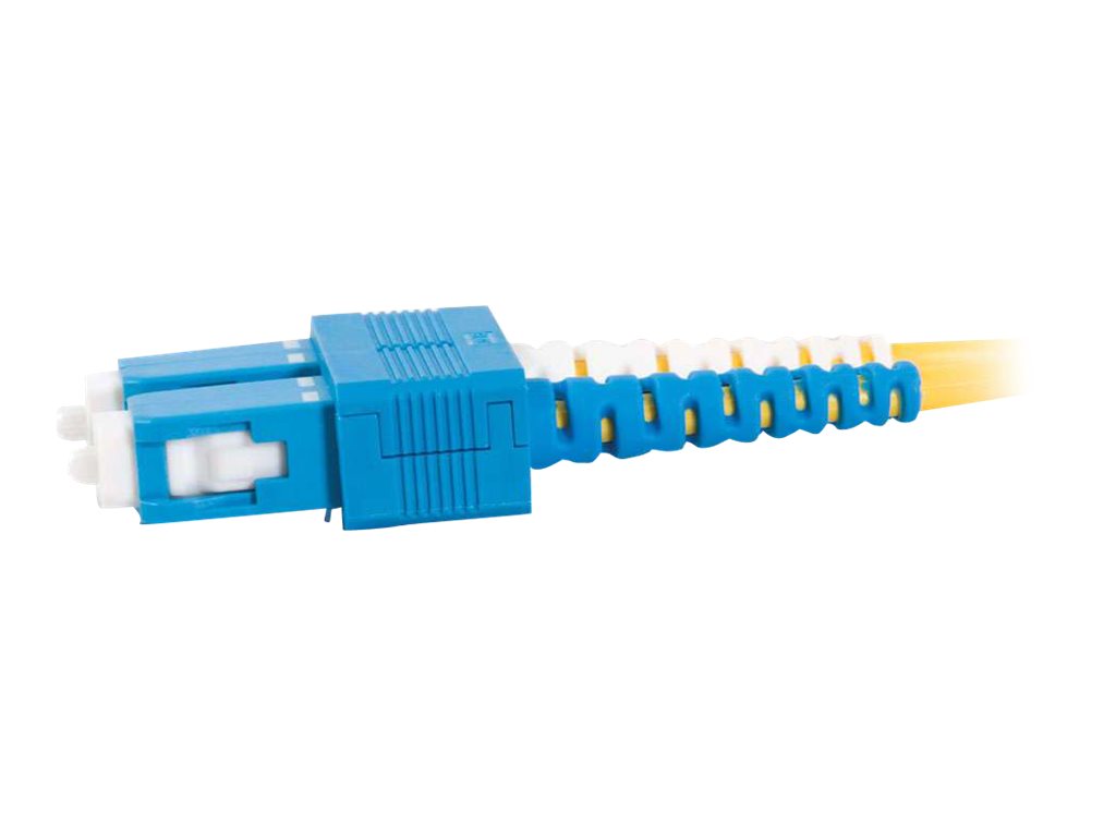 C2G SC-SC 9/125 OS1 Duplex Singlemode PVC Fiber Optic Cable (LSZH) - patch kabel - 1 m - 1 m - žlutá – foto 2